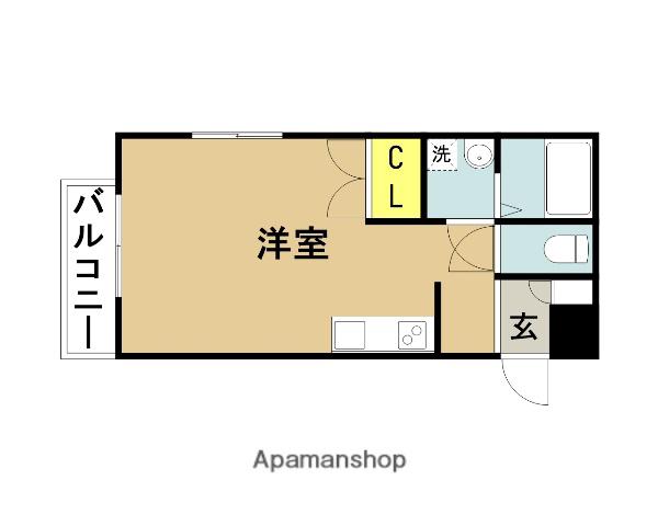 ルート宮崎(ワンルーム/3階)の間取り写真