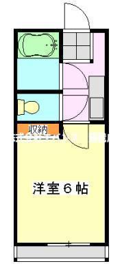 港町ハイリビング壱番館(1K/2階)の間取り写真