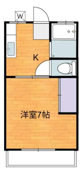 グリーンハイツ(1K/2階)の間取り写真