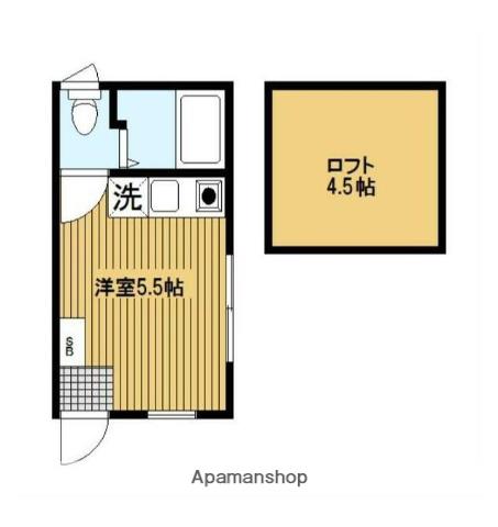ユナイト根岸ジェンティローニ(ワンルーム/2階)の間取り写真
