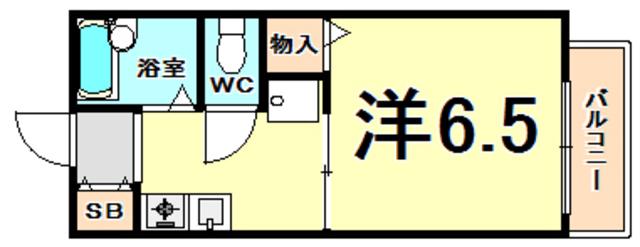 ミユキハイツ(1K/1階)の間取り写真