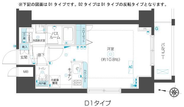 ZOOM椎名町駅前(ワンルーム/4階)の間取り写真