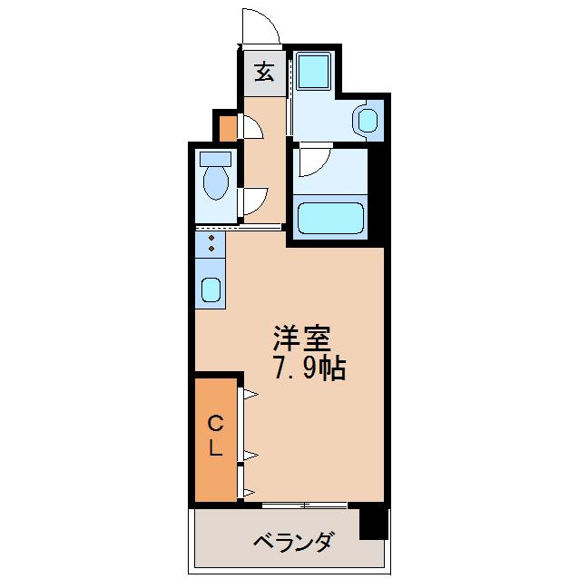 エスポアール泉(ワンルーム/3階)の間取り写真