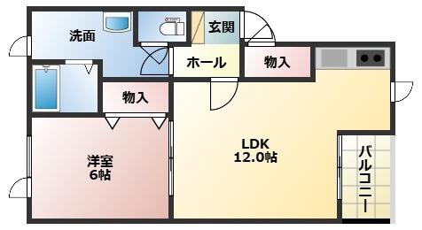 EAGLEIII(1LDK/1階)の間取り写真