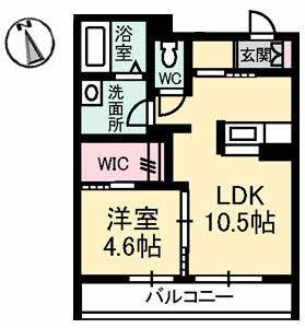 MASSIMO三番町(1LDK/3階)の間取り写真
