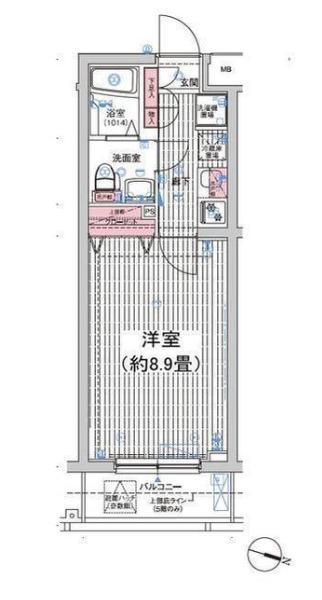 プレール・ドゥーク板橋区役所前II(1K/5階)の間取り写真