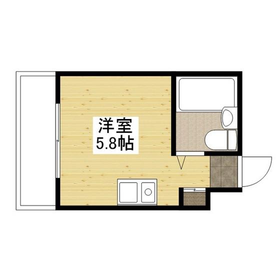 CALM西原(ワンルーム/6階)の間取り写真