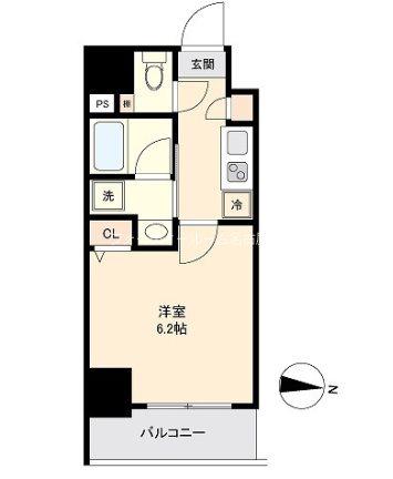 CAVANA新栄(1K/3階)の間取り写真