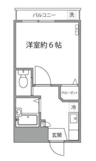 アリスヴィラ(1K/2階)の間取り写真