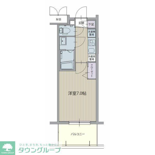 パルティール並木(1K/4階)の間取り写真