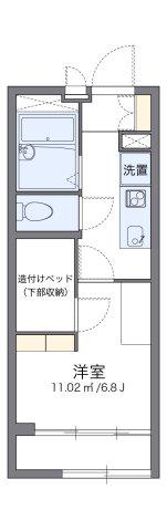 レオパレス中央II(1K/1階)の間取り写真