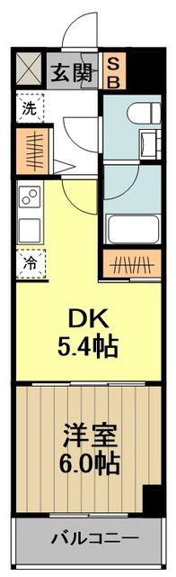 パティーナ武蔵関(1DK/10階)の間取り写真