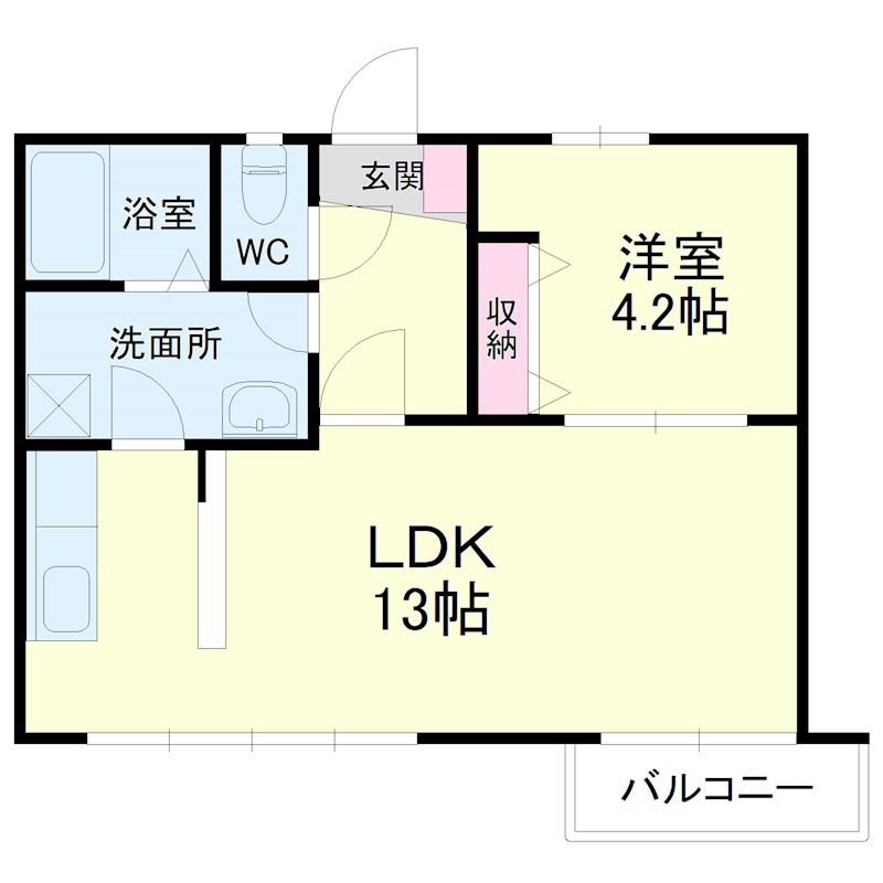 ARCO11(1LDK/7階)の間取り写真
