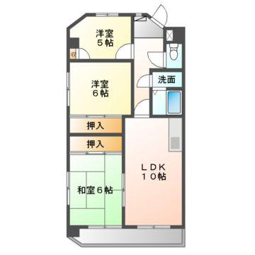 ファミール鈴木(3LDK/3階)の間取り写真