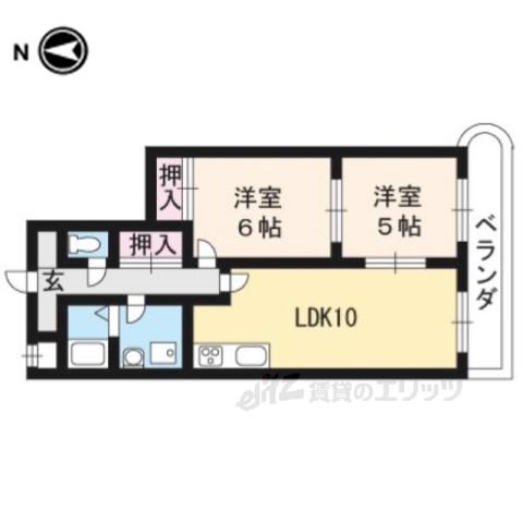 パークアベニュー藤ノ森(2LDK/3階)の間取り写真