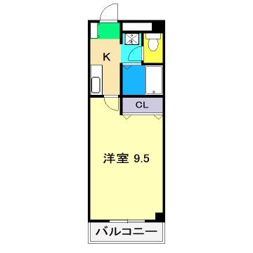 エポカ大川筋(1K/6階)の間取り写真