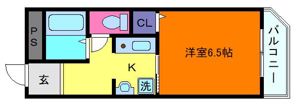 千代第一ビル(1K/3階)の間取り写真