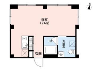 SOLUM世田谷砧 3階(ワンルーム/3階)の間取り写真