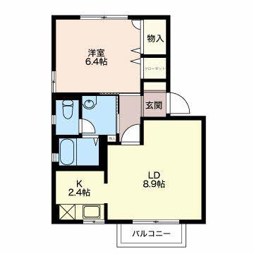 フレシール(1LDK/2階)の間取り写真