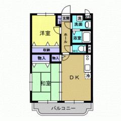 エル・ドラード真木(2LDK/1階)の間取り写真
