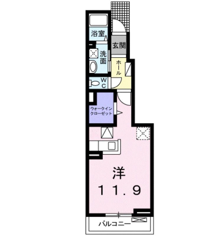LIBERTY COURT(1K/1階)の間取り写真