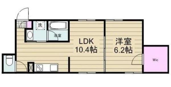 ポルトフィーノ(1LDK/1階)の間取り写真
