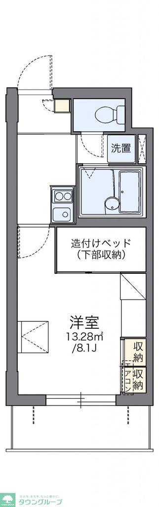 レオパレス光(1K/2階)の間取り写真