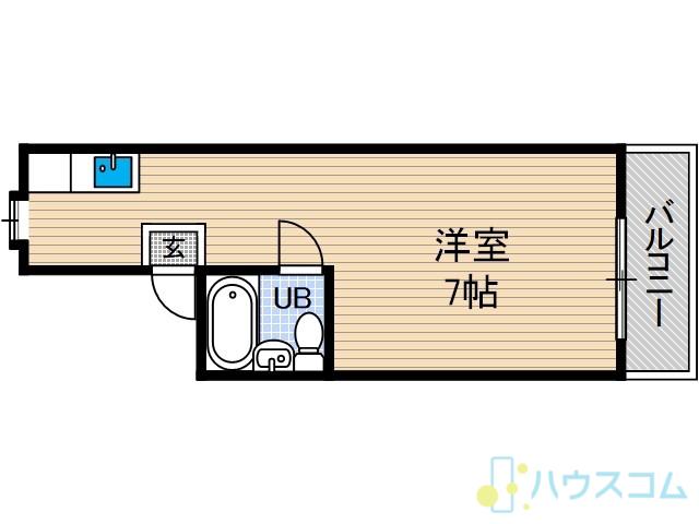 エクセルN(ワンルーム/1階)の間取り写真