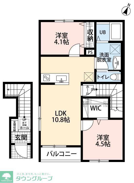 リーブルファイン浦和大東(2LDK/2階)の間取り写真