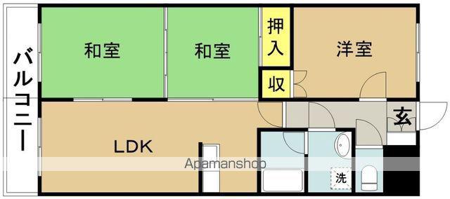 ゆとり202(3LDK/1階)の間取り写真