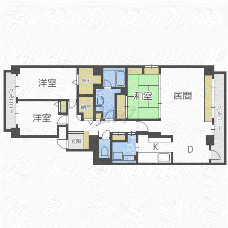 ベンデミア17(3LDK/3階)の間取り写真