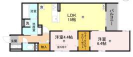 CORTE BREEZA御影(2LDK/2階)の間取り写真
