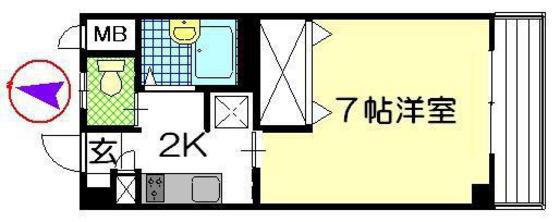 エクセレント矢野(1K/3階)の間取り写真