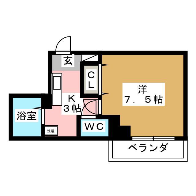 ルネクレスト錦糸町(1K/3階)の間取り写真