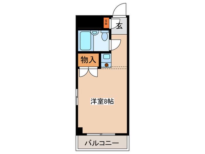 カーサエミネント(ワンルーム/2階)の間取り写真