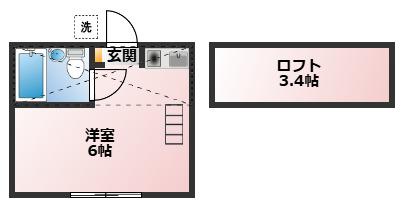 MALIN(ワンルーム/1階)の間取り写真