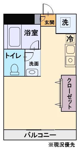 JUNハイム(1K/3階)の間取り写真