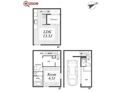 01/HY(1LDK/1階)の間取り写真