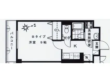 SCOUNTY(1K/2階)の間取り写真