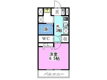 レジディア船橋II(1K/4階)の間取り写真