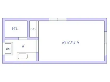 ビューハイム小石I(1K/3階)の間取り写真