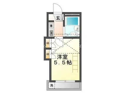 レオパレス東田第一(1K/2階)の間取り写真