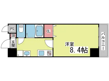 エストオージ(1K/1階)の間取り写真