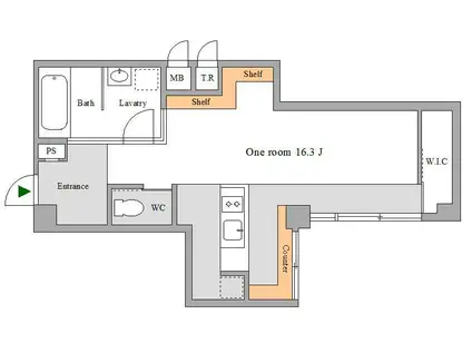 河原町109ビル(ワンルーム/5階)の間取り写真