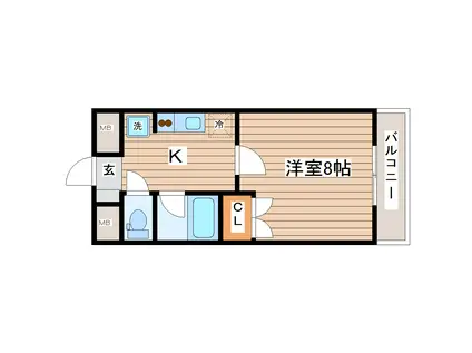 コージーコートこもれび館(1K/6階)の間取り写真