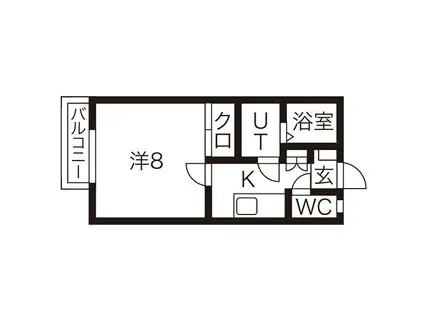 川口荘(1K/1階)の間取り写真