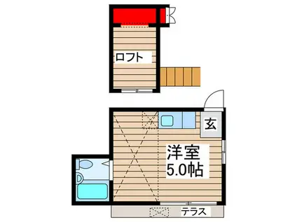 コーポ・ユウコ(ワンルーム/1階)の間取り写真