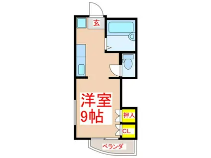 エスポワール荒田(ワンルーム/4階)の間取り写真
