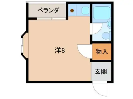 コーポホワイト南出島C棟(ワンルーム/2階)の間取り写真