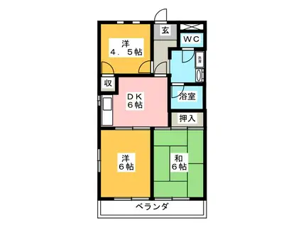 小野藤マンション(3DK/2階)の間取り写真